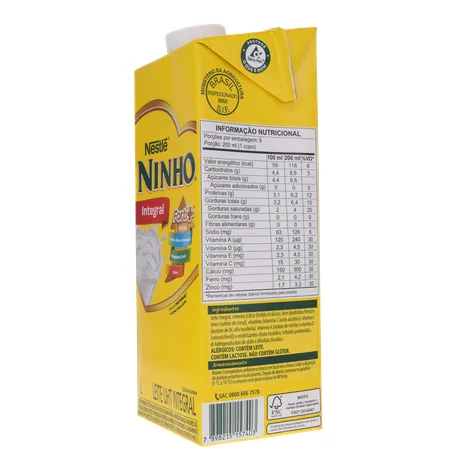 Leite Longa Vida Ninho Integral Cx 1l 360-6