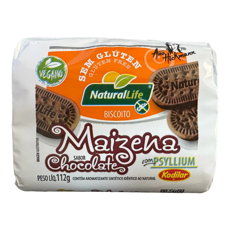 Biscoito Maizena Sabor Chocolate Vegano 112g
