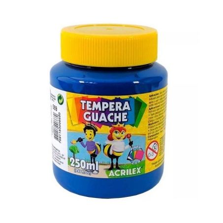 TINTA TEMPERA ACRILEX PT 250 ML AZUL