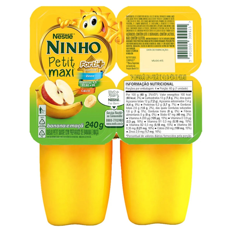 Iogurte maçã/banana ninho nestle 240g