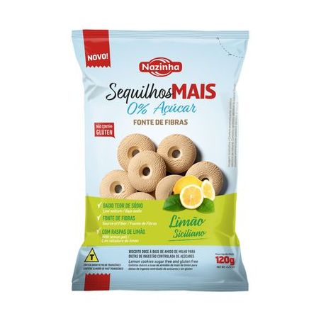SEQUILHOS LIMAO S/LACTOSE S/GLUTEN NAZINHA 120 G  
