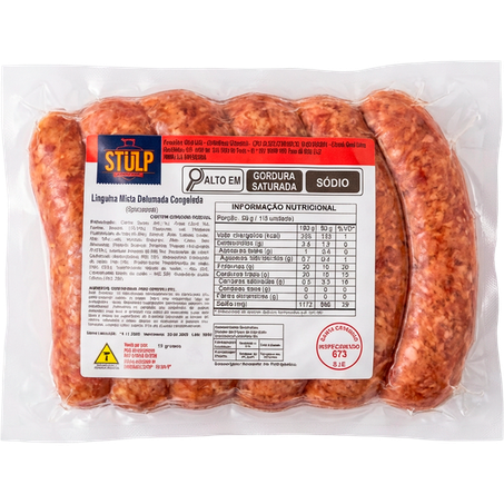 LINGUIÇA MISTA DEFUMADA CONGELADA STULP SPRITZWURST KG