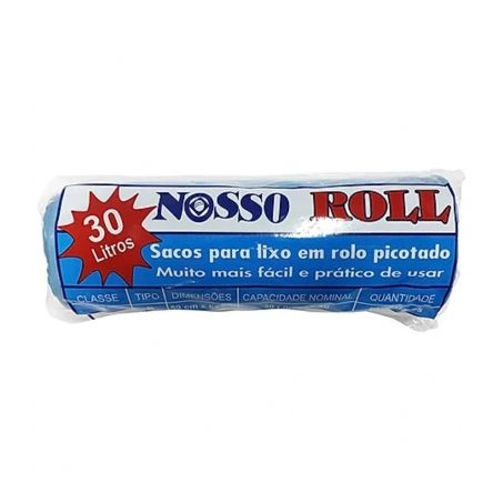 Saco de Lixo Nosso Roll 30 Litros 50un