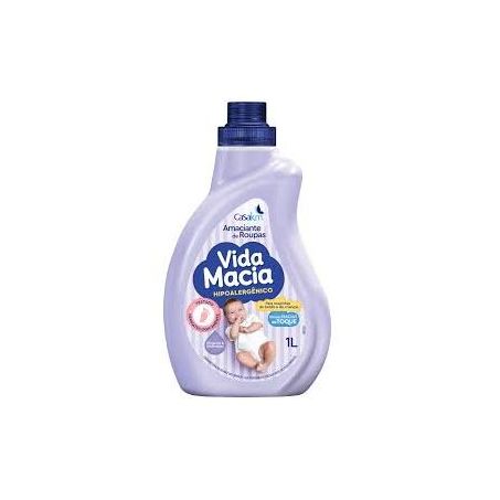 Amaciante de Roupas Vida Macia Glicerina & Amêndoas Frasco 1lt