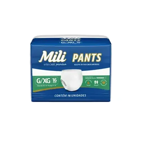Roupa intima descartavel mili vita care pants g/xg