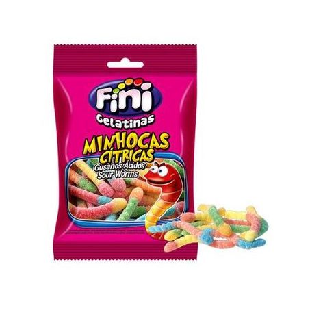 Goma Gelatinas Fini Minhocas Cítricas 250g