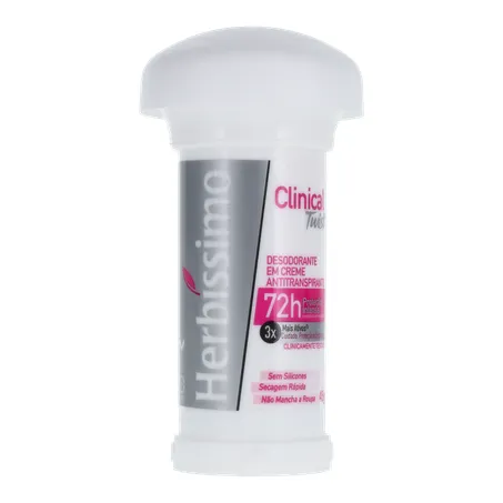 DESODORANTE EM CREME HERBÍSSIMO TWIST CLINICAL ROSA PROTEÇÃO INTENSA STICK 45G 360-34