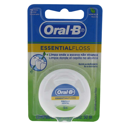 Fio Dental Essential Sabor Menta 50M Oral-B