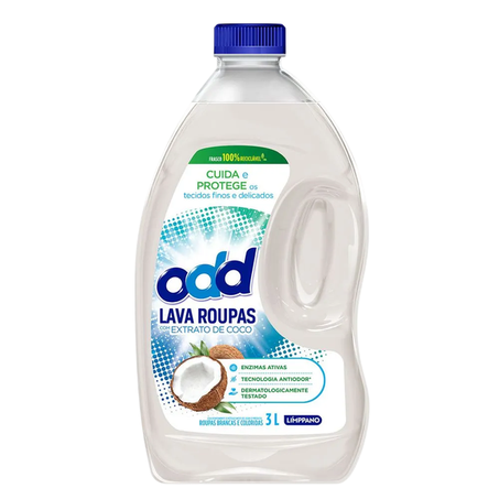 Sabão Lava Roupas Liquido ODD Coco 3L