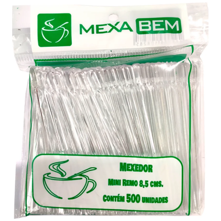 MEXEDOR P/ CAFÉ 8,5CM C/500UN CRISTAL MEXA BEM