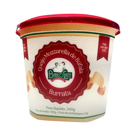 QUEIJO BIANCO LATTE MOZZARELLA DE BUFALA 160G BURRATA