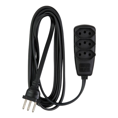 Extensão Daneva 2PT 10A Sort Preto 3 Metros