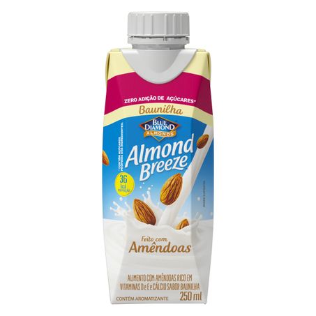 BEBIDA À BASE DE AMÊNDOA BAUNILHA BLUE DIAMOND ALMOND BREEZE 250ML