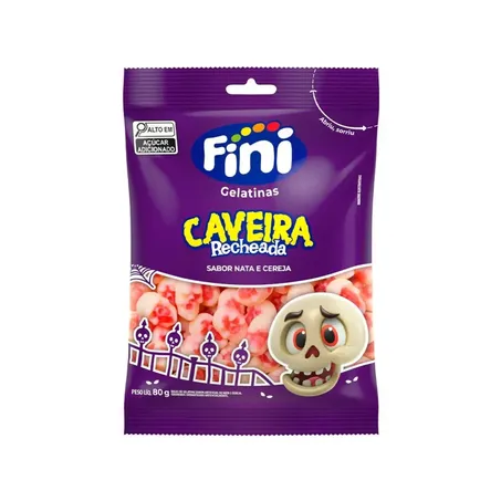 Bala Fini 80g Gelatina Caveira