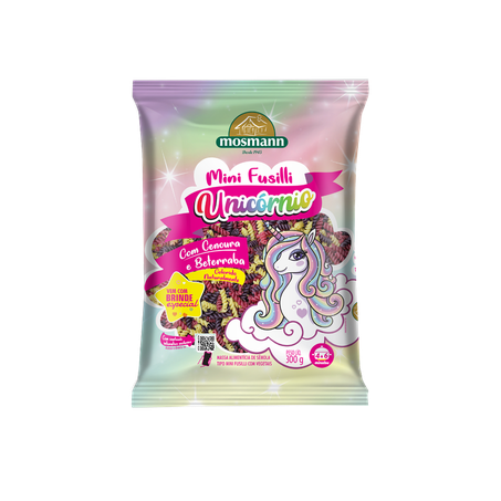 Mini Fusilli Unicórnio Cenoura e Beterraba 300g - Mosmann