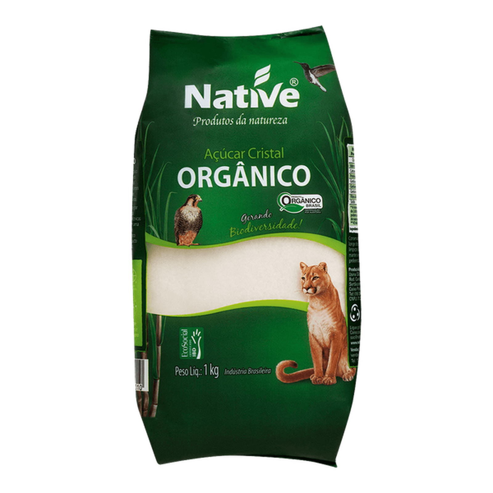 AÇUCAR CRISTAL ORGÂNICO NATIVE 1Kg