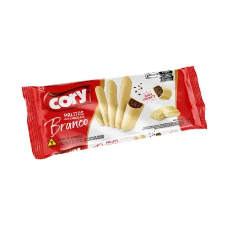 Biscoitos Palitos Cory Chocolate Branco 68g