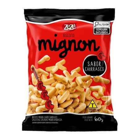 Biscoito Salgado Zeze Mignon Churrasco Embalagem 60G