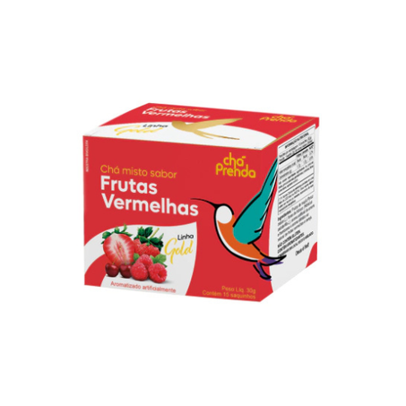 CHA PRENDA 15UN 30G GOLD FRUTAS VERM