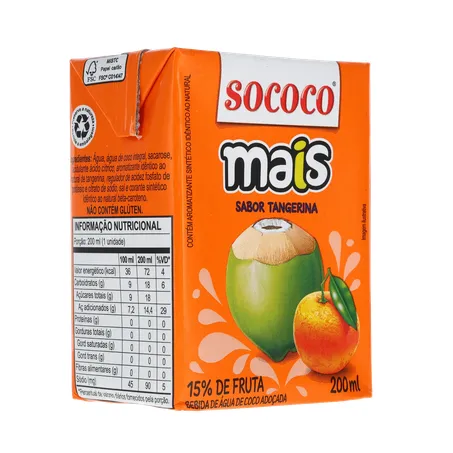 Água De Coco SococoTangerina 200ml 360-32