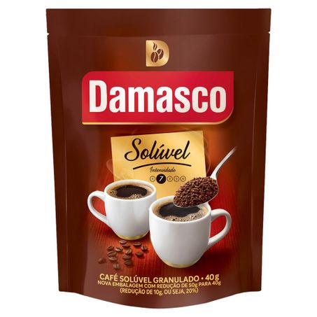 Café Damasco Solúvel Granulado Sachê 40g 
 