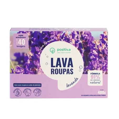 Lava Roupas em Pó Lavanda Positiva 400g