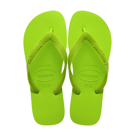 Sandália havaianas top verde limao tamanho 33/34