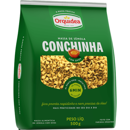 Massa orquídea conchinha com ovos 500g