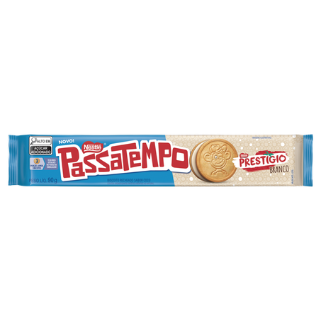 Biscoito Recheado Passatempo Prestígio Branco Nestlé 90g