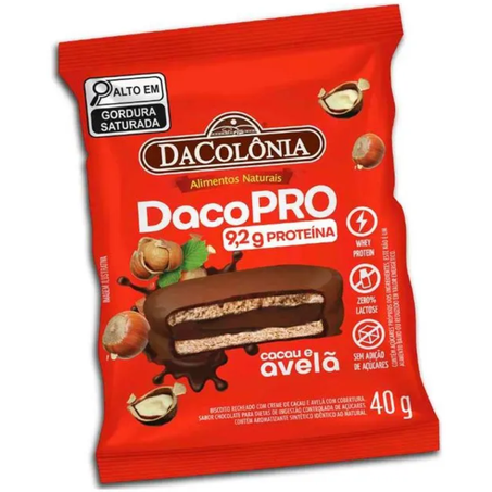 Alfajor dacolonia 40g dacopro cacau e avela