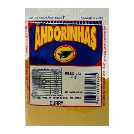 Tempero Andorinhas 20g Curry