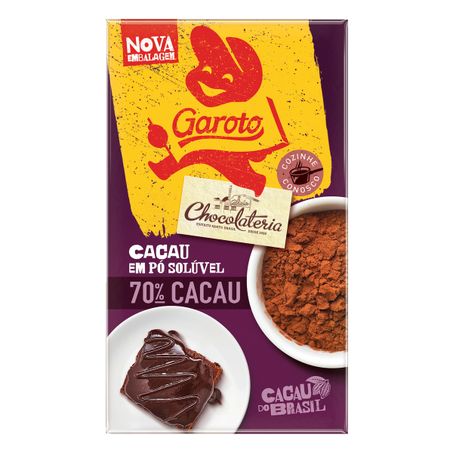 CHOCOLATE EM PÓ SOLÚVEL 70% CACAU GAROTO CHOCOLATERIA