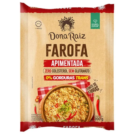 FAROFA MANDIOCA DONA RAIZ 200G APIMENTADA