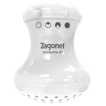 Ducha chuveiro zagonel gorducha 4 temperaturas sem cano branca 127v 5450w und