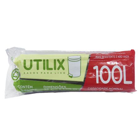 Saco lixo utilix preto 100lt