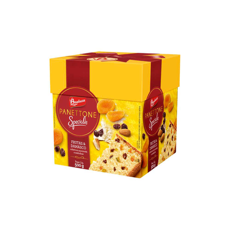 Panettone Bauduco Frutas Secas e Damasco 500G