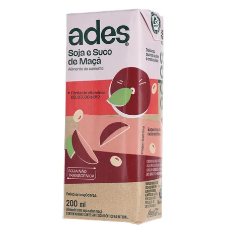 BEBIDA C/SOJA ADES FRUTAS MAÇÃ TP 200ML 360-3
