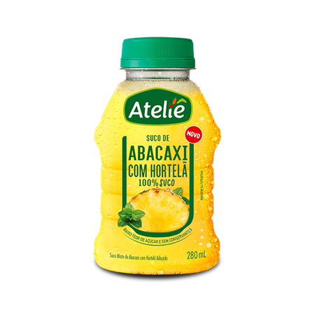 SUCO DE LARANJA ATELIE 300ML ABACAXI C/ HORTELA