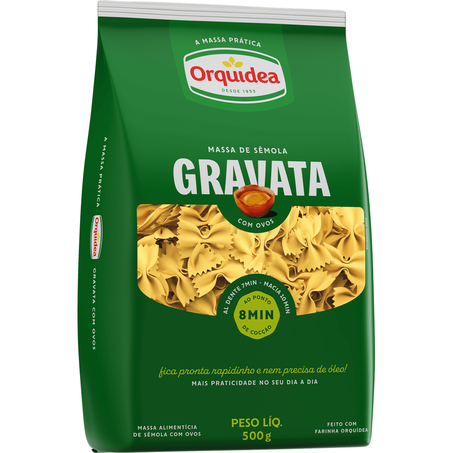MASSA COM OVOS ORQUIDEA GRAVATA 500G