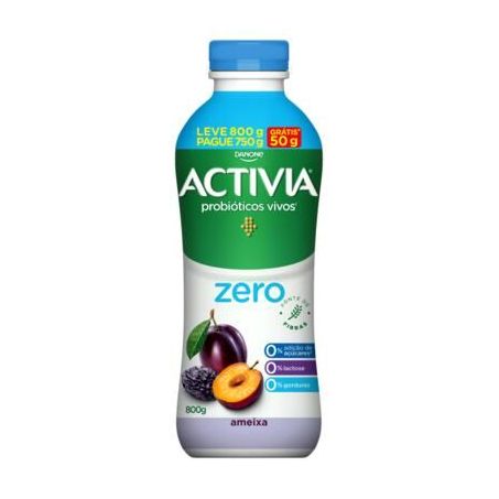 Leite fermentado activia ameixa 750g + 50g