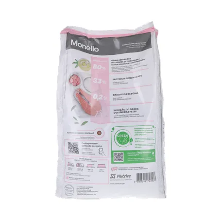 Ração para gatos monello premium filhotes salmão e frango 1kg 360-2