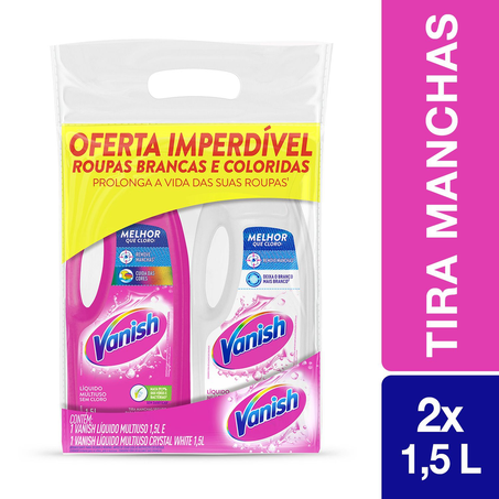 Alvejante Vanish Branco E Color Crystal 21,5L