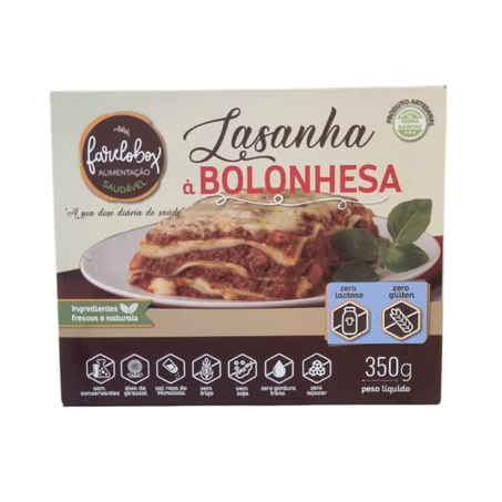 Lasanha Bolonhesa Sem Glúten Sem Lactose Farelobox 350g