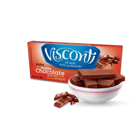 WAFER VISCONTI 120G DUPLO CHOCOLATE
