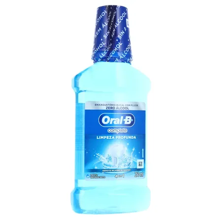 Enxaguatório Bucal Oral-b Menta Refrescante com Flúor Zero Álcool Frasco 250ml 360-34