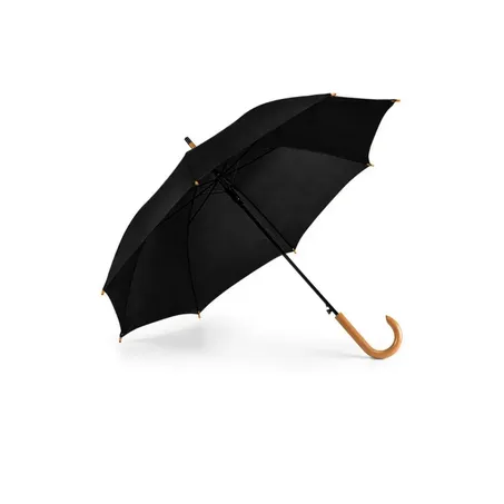Guarda chuva preto cabo madeira (porretao)ref rd1173