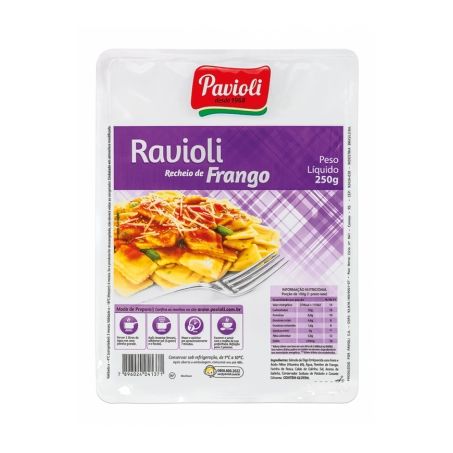Ravioli Pavioli com Recheio de Frango Embalagem 250G