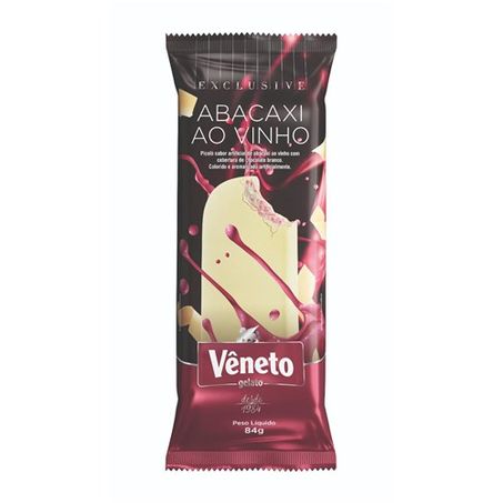 Sorvete Veneto Picole Exclusive 84g Abacaxi Ao Vinho