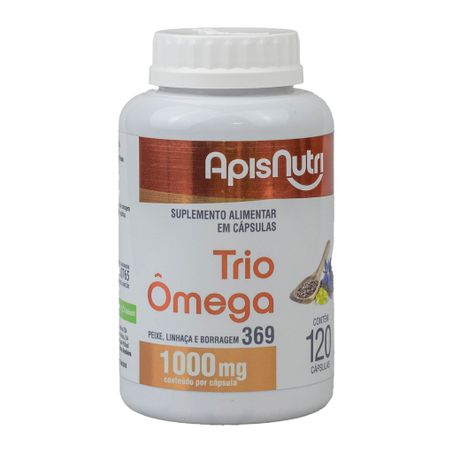 TRIO ÔMEGA 1000MG 120CAPS APISNUTRI