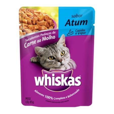 RACAO WHISKAS AD SC 85G ATUM